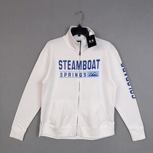 Steamboat Springs Colorado Sweatshirt Womens Large White Full Zip  Under Armour